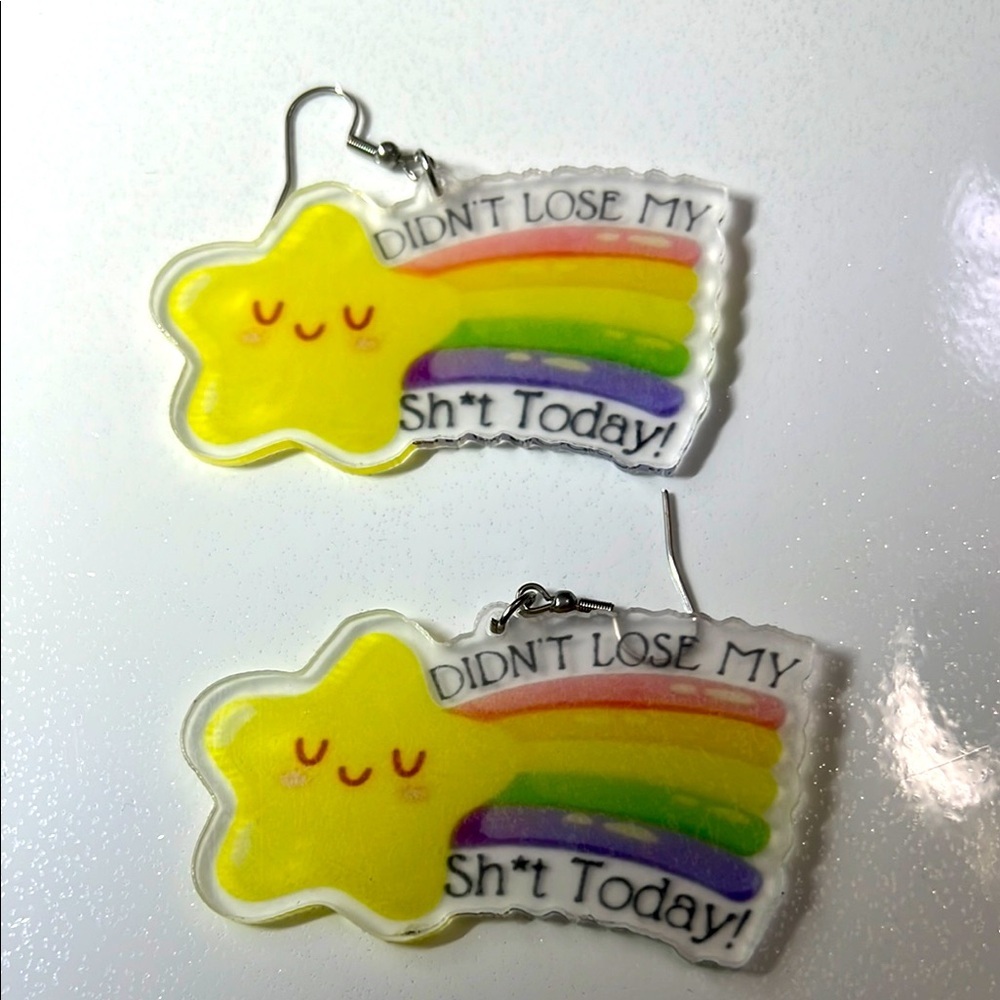 Funny & Sassy Star Rainbow Earrings